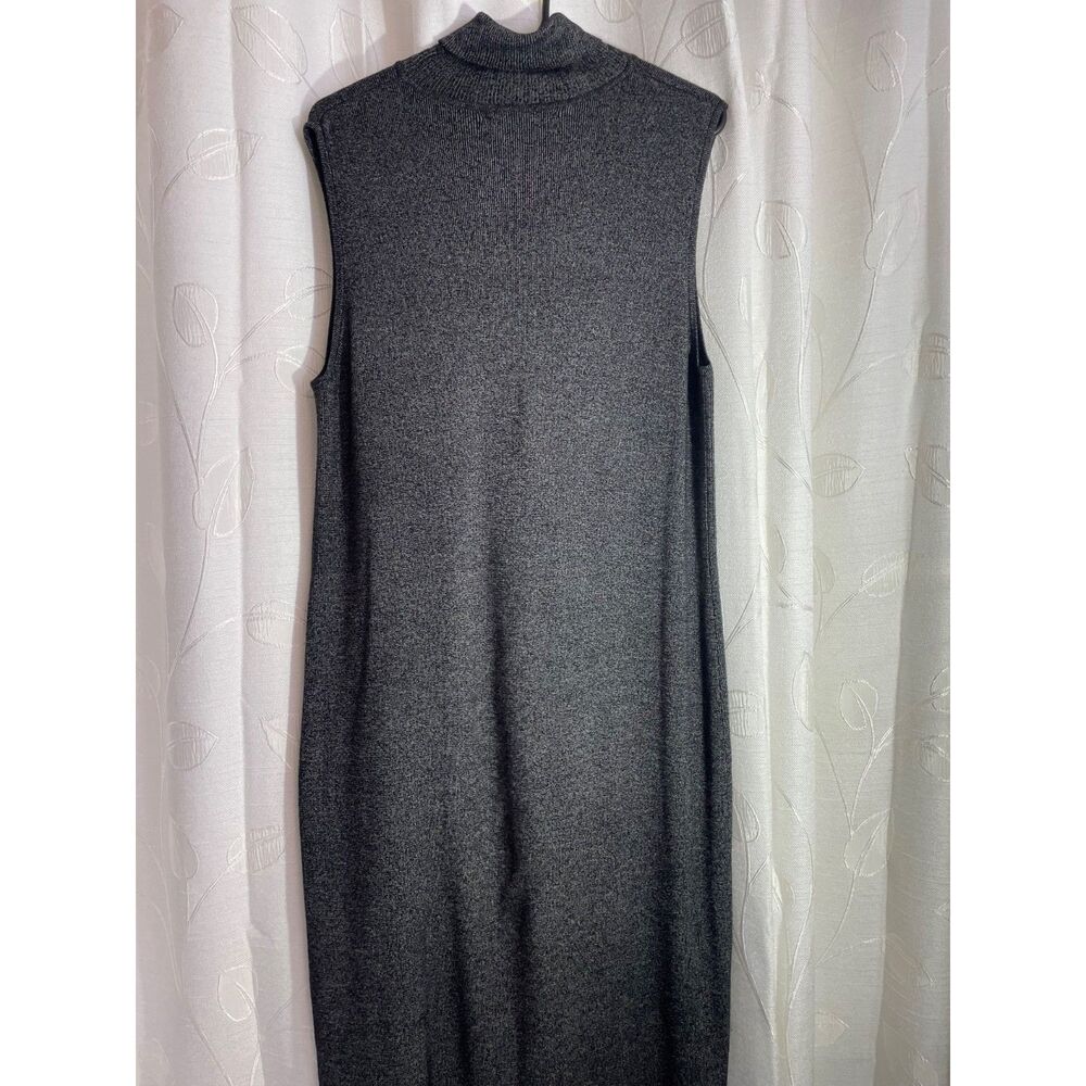 Norton Woman Studio Women’s Heathered Gray Sleeveless Sweater Dress – Mock Neck